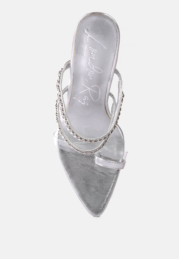Tickle Me Toe Ring Stiletto Sandals from London Rag International