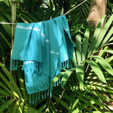Teal Tie Dye Turkish Beach Towel from SLATE + SALT