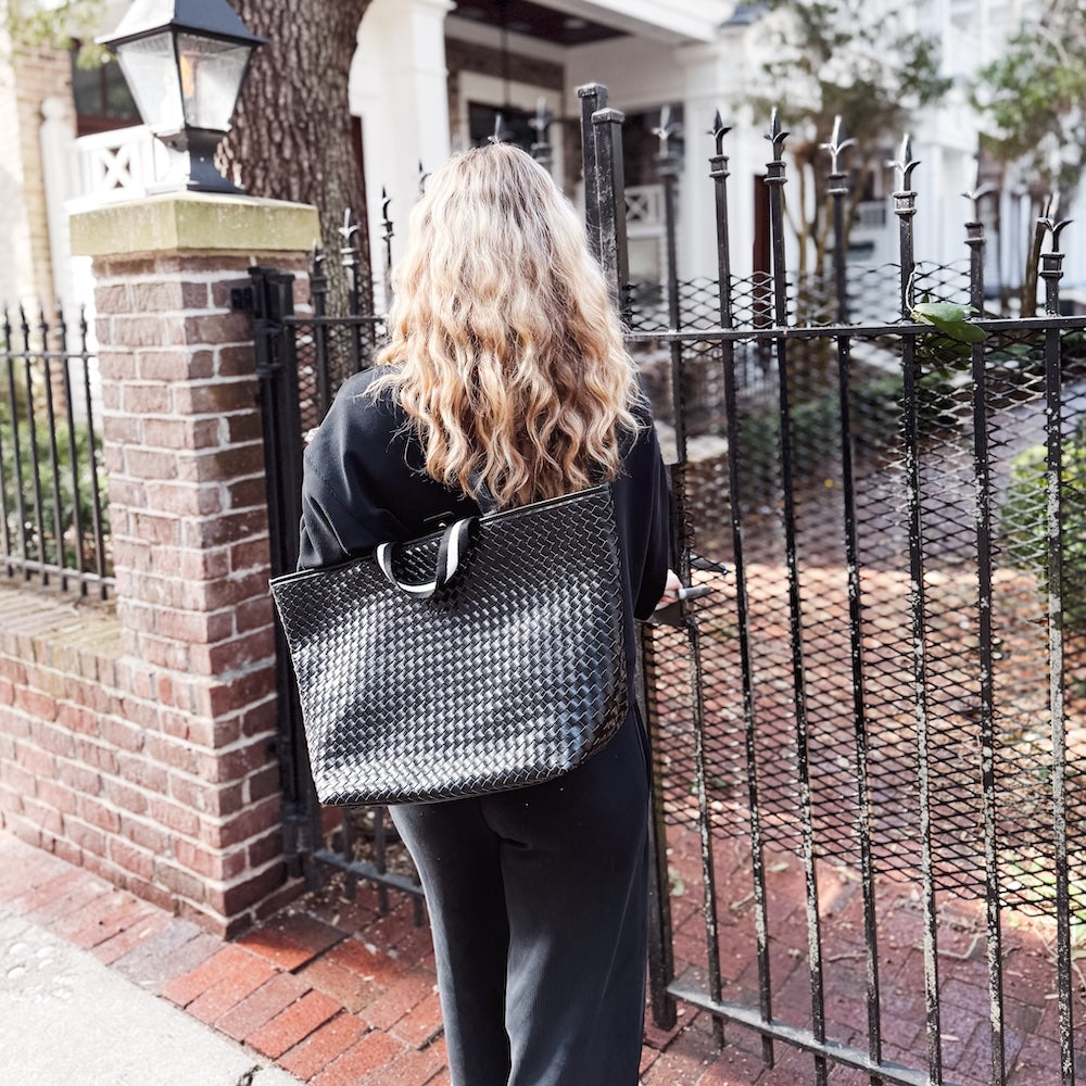Woven Tiffany Organized Tote Bag from Pretty Simple