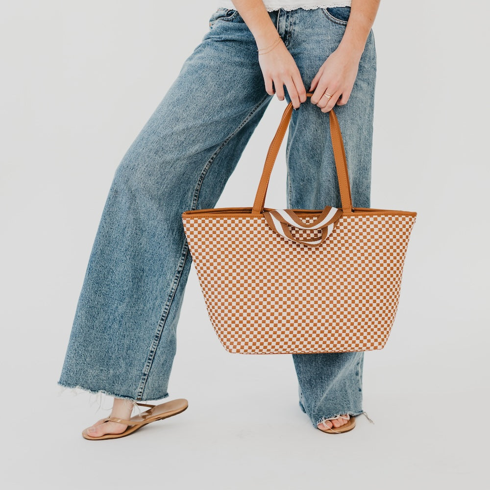 Woven Tiffany Organized Tote Bag from Pretty Simple