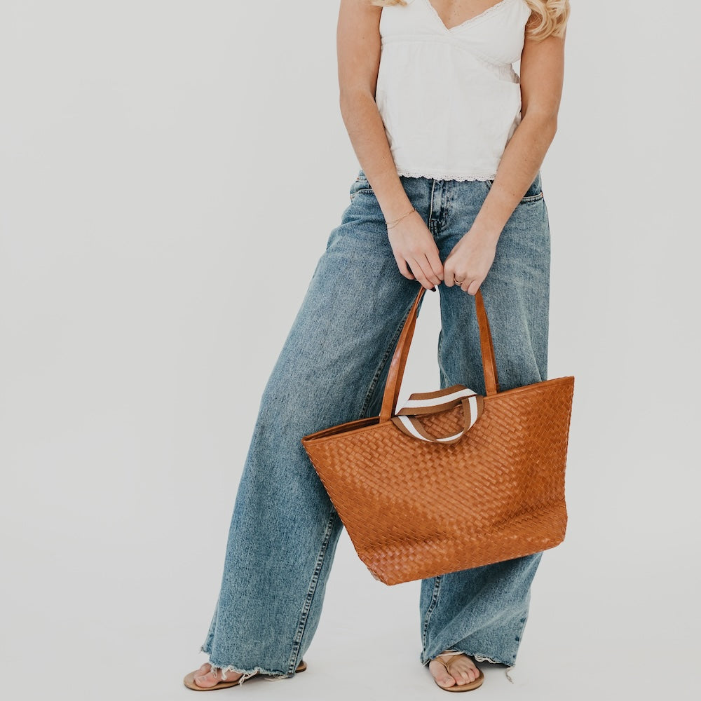 Woven Tiffany Organized Tote Bag from Pretty Simple