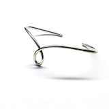 Silver Wire Sculpted Teardrop Bangle from Alexa Martha Designs