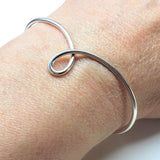 Silver Wire Sculpted Teardrop Bangle from Alexa Martha Designs