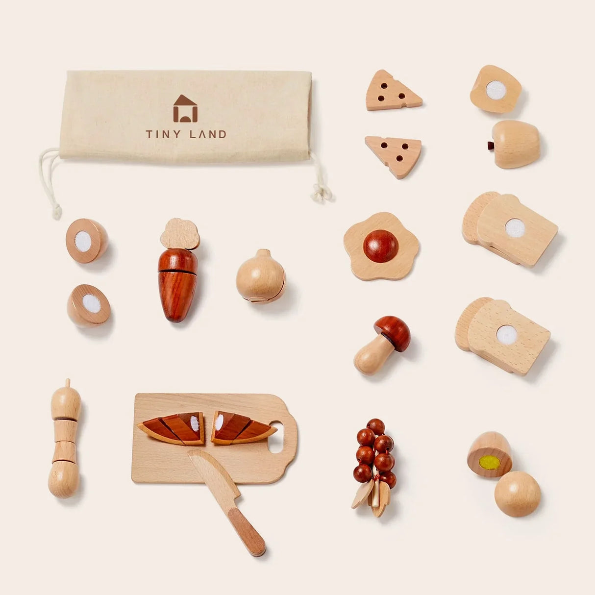Tiny Land® Wooden Cut and Play Food Toys From Tiny Land