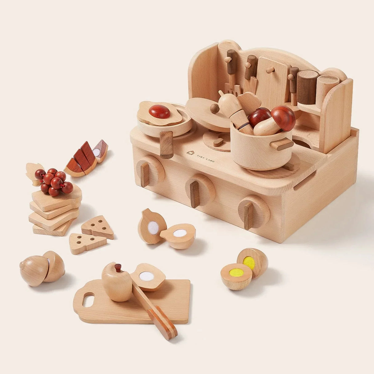 Tiny Land® Wooden Cut and Play Food Toys From Tiny Land