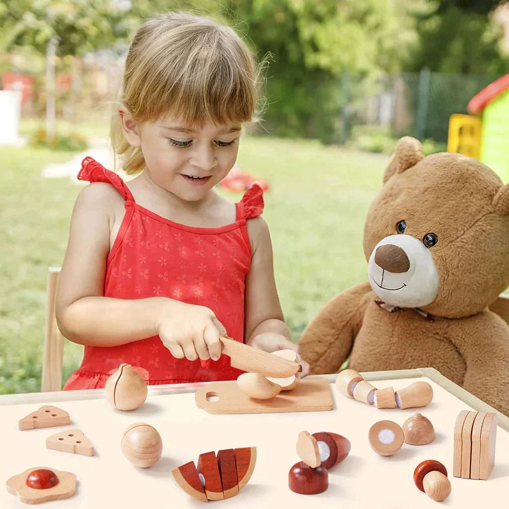 Tiny Land® Wooden Cut and Play Food Toys From Tiny Land