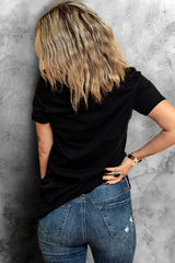 Black XOXO Leopard Print T-Shirt, Cute and Trendy from MsDressly