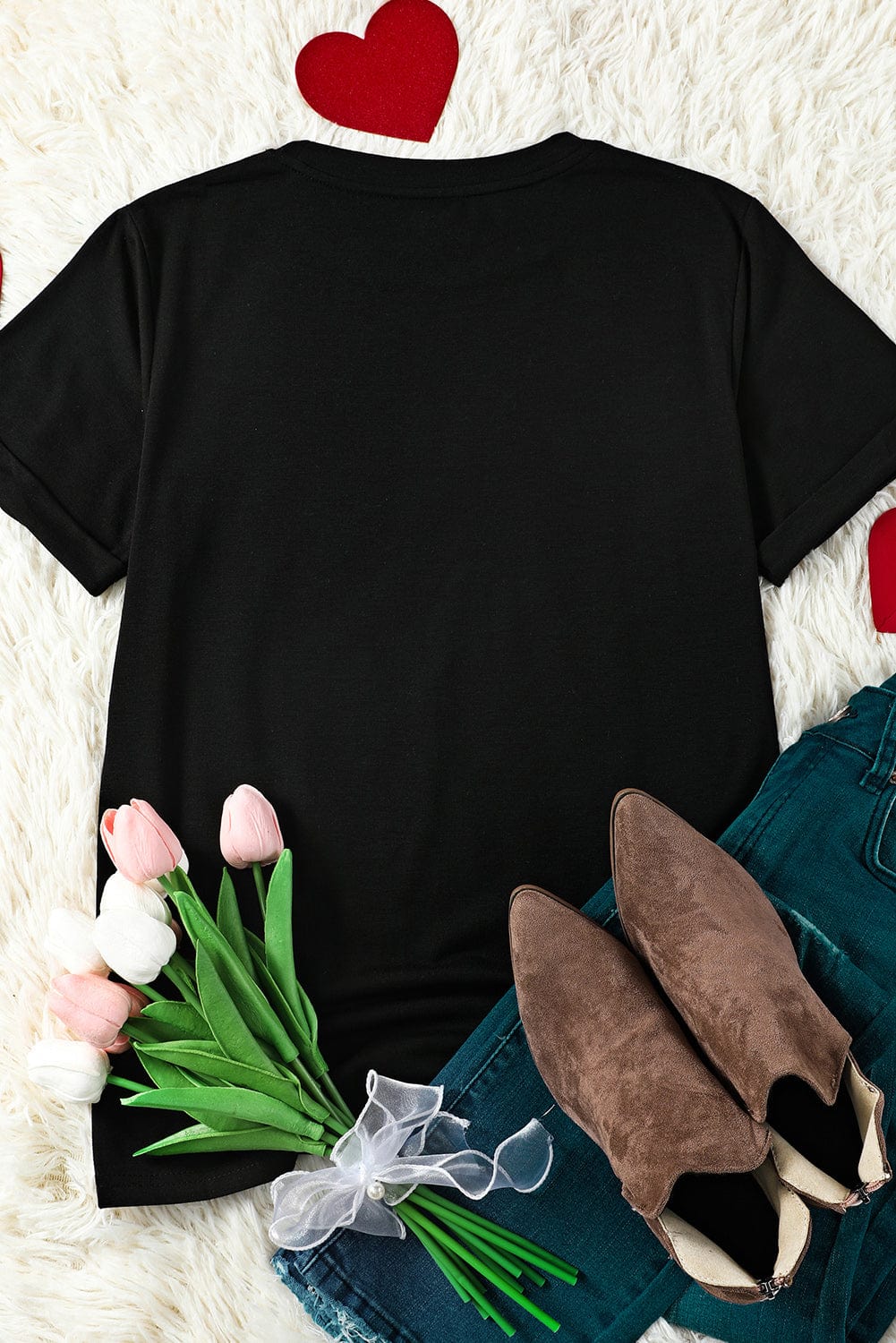 Black XOXO Leopard Print T-Shirt, Cute and Trendy from MsDressly