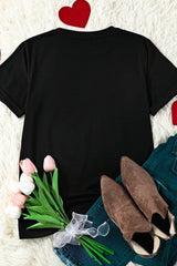 Black XOXO Leopard Print T-Shirt, Cute and Trendy from MsDressly