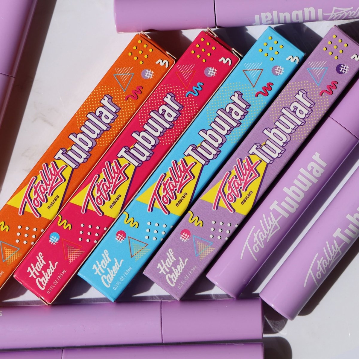 Totally Tubular Tubing Mascara from Half Caked - Cone-shaped Applicator for Extended Lash Length Makeup Brow Curler Eyelash Pack Smooth
