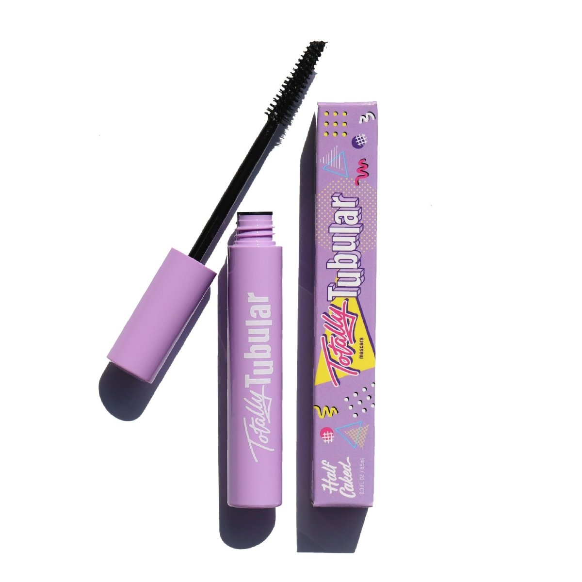 Totally Tubular Tubing Mascara from Half Caked - Cone-shaped Applicator for Extended Lash Length Makeup Brow Curler Eyelash Pack Smooth