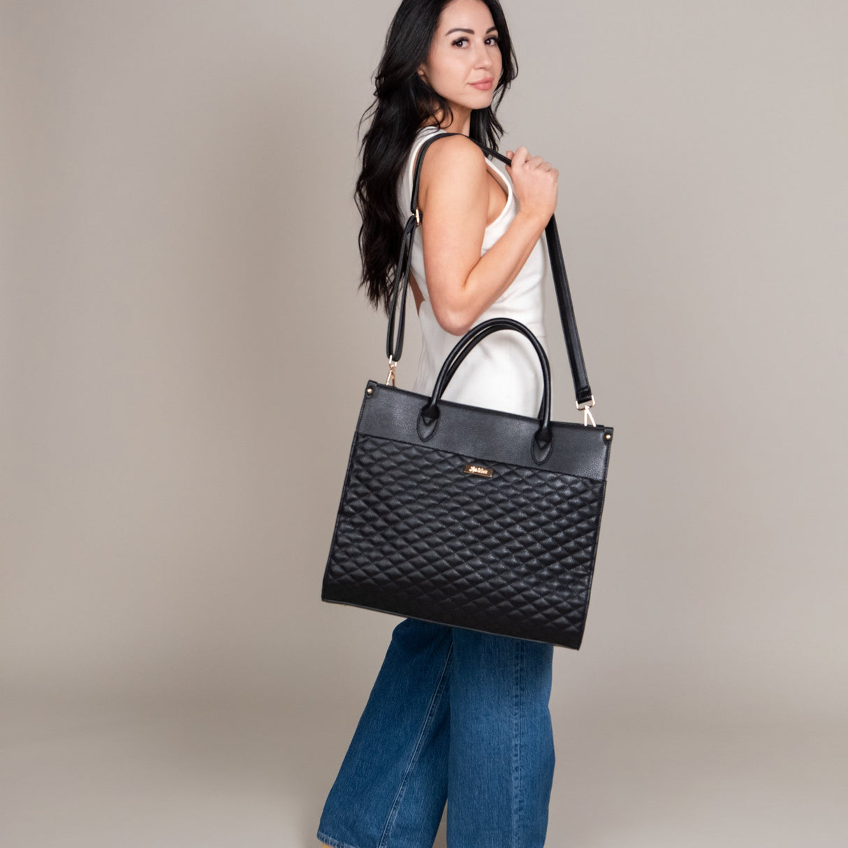 Monaco Tote Bag | Ebony Black From Luli Bebé