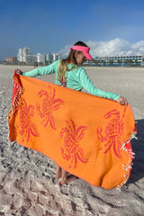 Crabs Orange - Turkish Towel from Sun Drunk