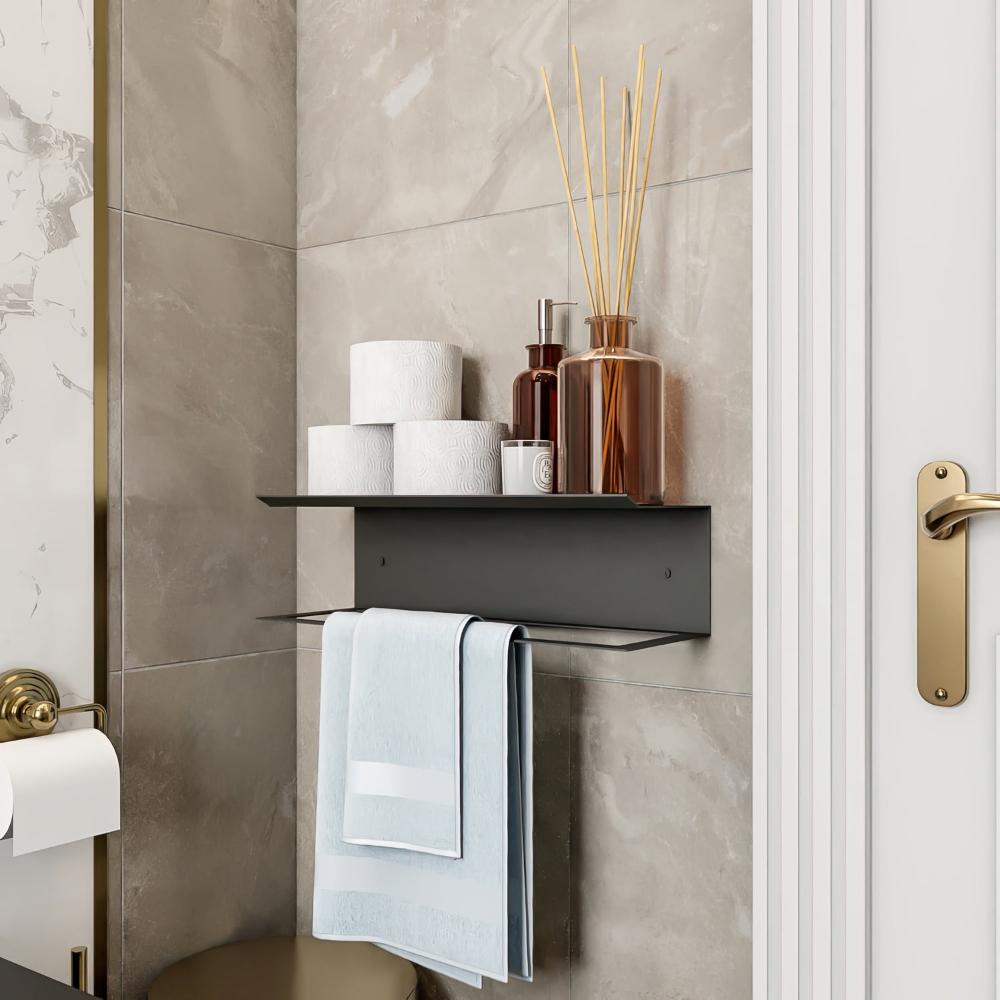 Towel Holder and Shelf for Bathroom from VITAHOME DESIGN LLC