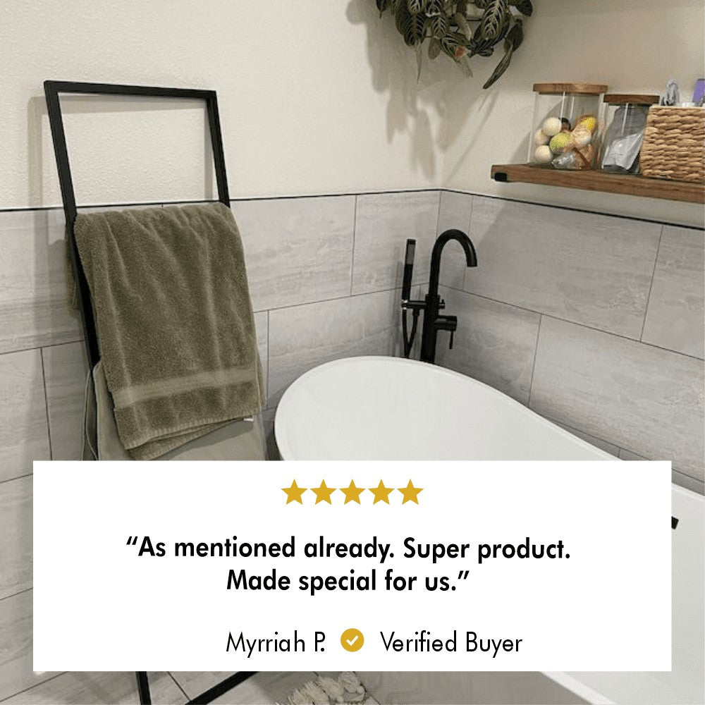 Floor Mounted Towel Ladder with 2 Shelves from VITAHOME DESIGN LLC