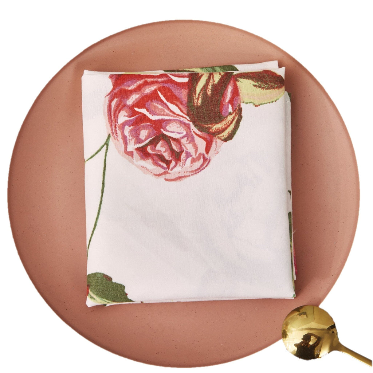 DaDa Bedding Set of 4-Pieces Romantic Roses Pink Floral Dining Table Napkins 18" x 18" (879) from DaDalogy Bedding Collection