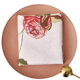 DaDa Bedding Set of 4-Pieces Romantic Roses Pink Floral Dining Table Napkins 18" x 18" (879) from DaDalogy Bedding Collection