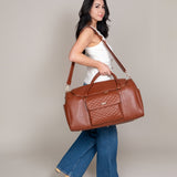 Monaco Travel Bag | Caramel Brown From Luli Bebé