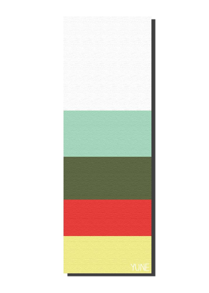 Yoga Mat | 6mm Thick | Multi Color Striped | Non-Slip | Eco Friendly | Yune Yoga | Trestles from Yune Yoga