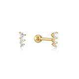 Triple CZ Stone Earrings from eklexic