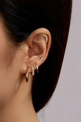 Triple CZ Stone Earrings from eklexic