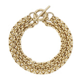Triple Micro Royal Chain Toggle Bracelet from eklexic