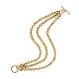 Triple Micro Royal Chain Toggle Bracelet from eklexic