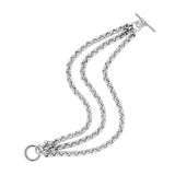 Triple Micro Royal Chain Toggle Bracelet from eklexic