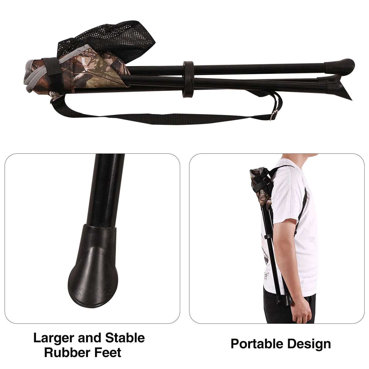 Lightweight 3 Legged Tripod Camp Stool From Redcamp
