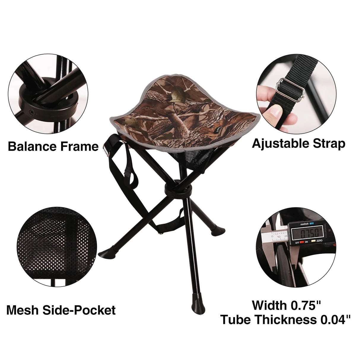 Lightweight 3 Legged Tripod Camp Stool From Redcamp