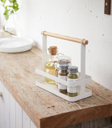Tabletop Storage Caddy - Steel + Wood from Yamazaki Home