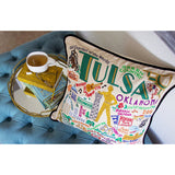 Tulsa Hand-Embroidered Pillow from Quirks!