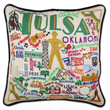 Tulsa Hand-Embroidered Pillow from Quirks!
