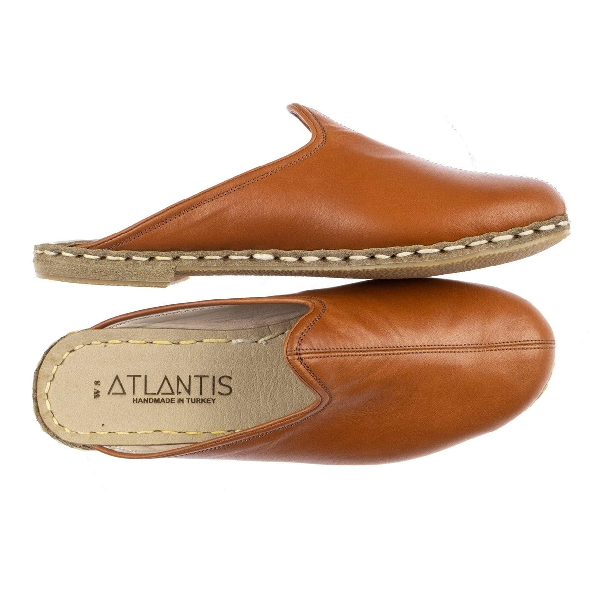 Women's Cocoa Brown Slippers from Atlantis Handmade Shoes