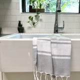 Essential Stripe Turkish Hand Towel from SLATE + SALT