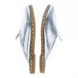 Men's Silver Slippers From Atlantis Handmade Shoes