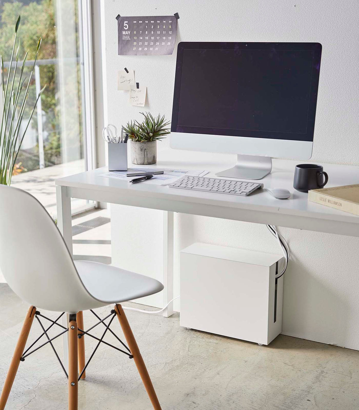 Rolling Cable Management Box - Steel from Yamazaki Home