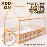 Twin Size Montessori House Bed for Kids with Fence from Goodevas