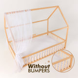 Twin Size Montessori House Bed for Kids with Fence from Goodevas