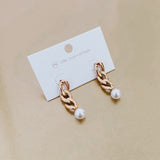 Twirling Pearl Chain Drop Earrings - WATERPROOF from Pretty Simple