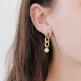 Twirling Pearl Chain Drop Earrings - WATERPROOF from Pretty Simple