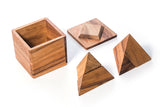 2 Pyramids In a Box - Wooden Brain Teaser Puzzle from Kubiya Games
