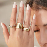 Two Toned Triple Domed Roll Ring from eklexic
