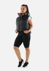 Two Way Cropped Sleeveless Puffer Jacket from London Rag International