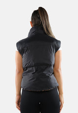Two Way Cropped Sleeveless Puffer Jacket from London Rag International