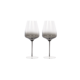 Dark Smoke Stem White Wine Glasses (Set of Two) from Hotel Collection