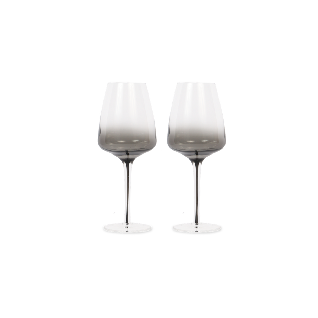 Dark Smoke Stem White Wine Glasses (Set of Two) from Hotel Collection