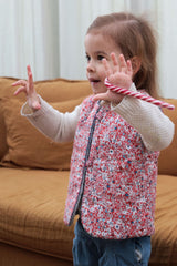 Sleeveless Kids Vest - Pomegranate & Almond from Manymoons
