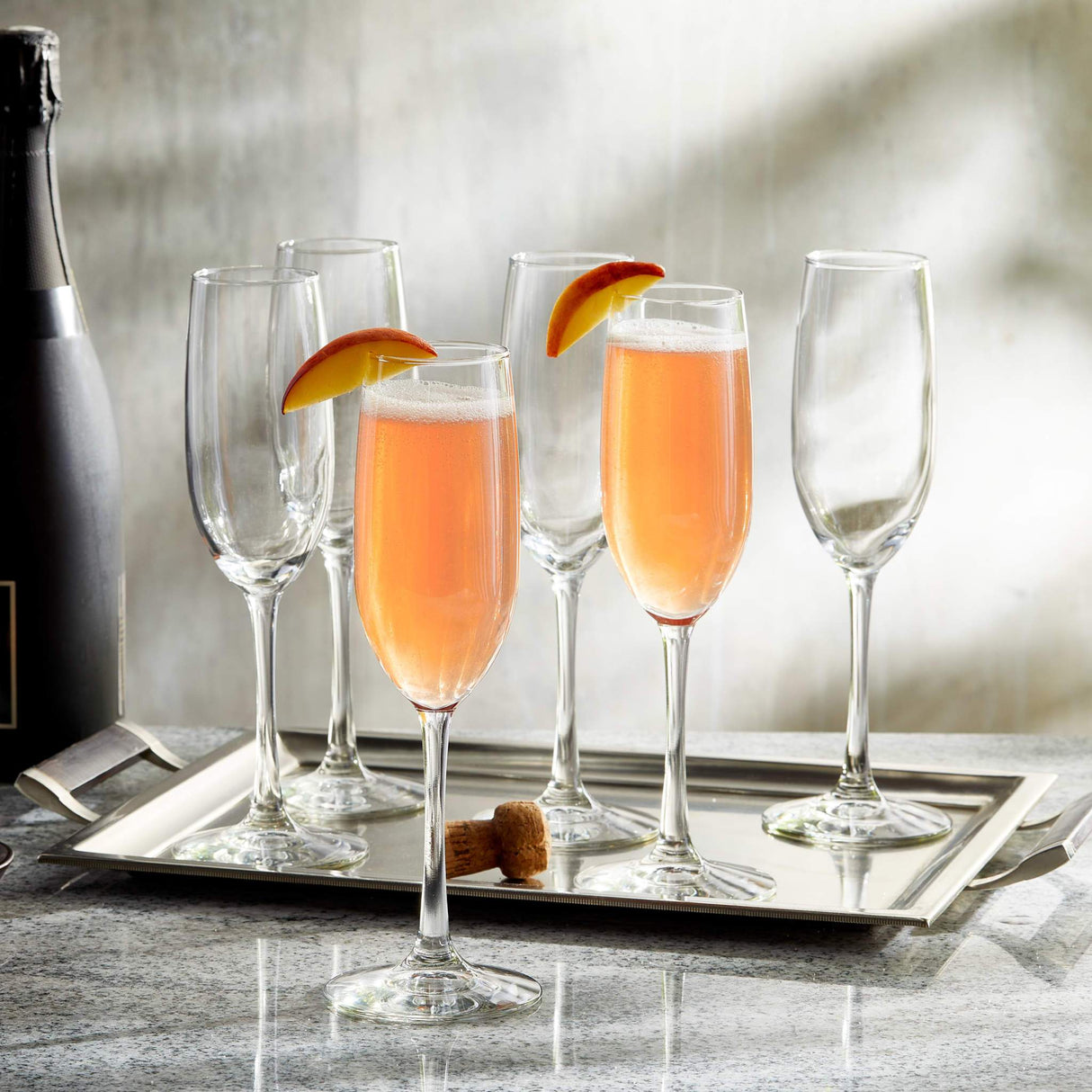 Libbey Entertaining Essentials Flute Glasses, 8-ounce, Set of 6 from Libbey