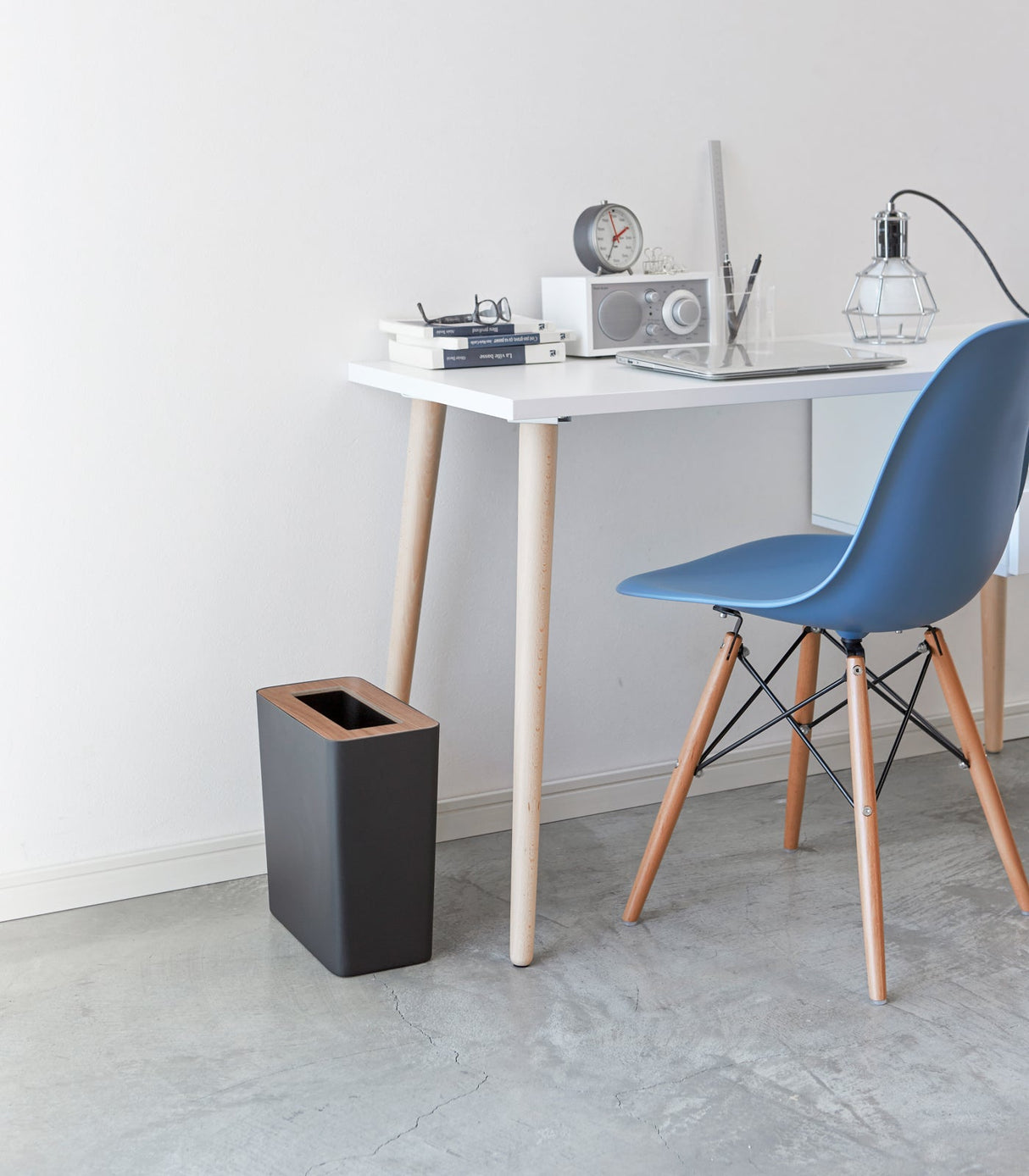 Trash Can - Two Styles - Steel + Wood from Yamazaki Home